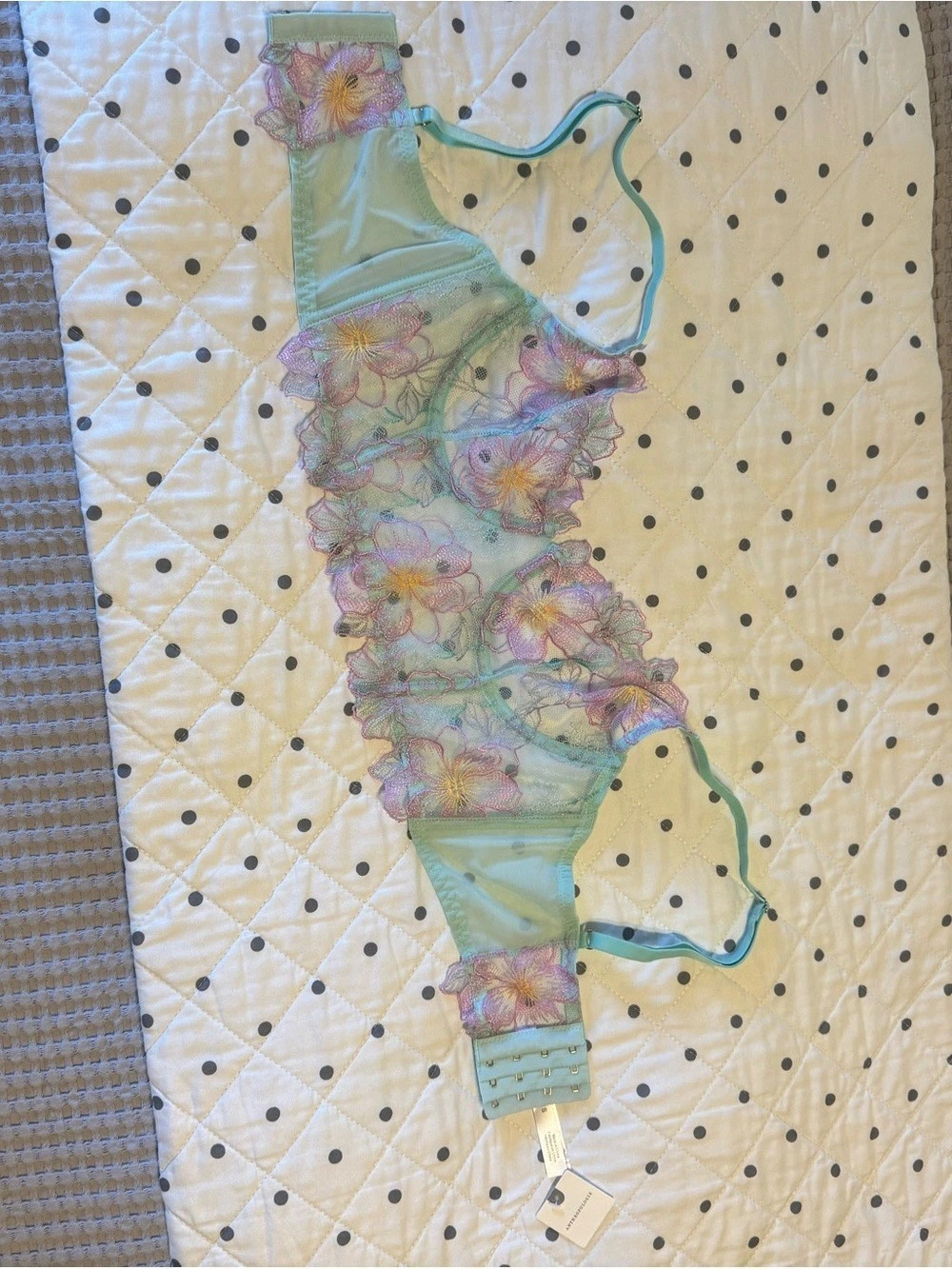Anthropology Floral Embroidered Bra Size Small NWT!